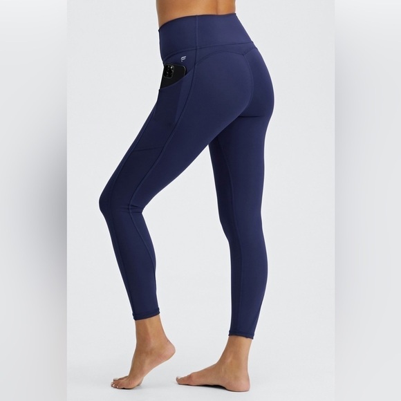 FABLETICS PureLuxe High Waisted 7/8 Navy Blue Leggings - Picture 2 of 7